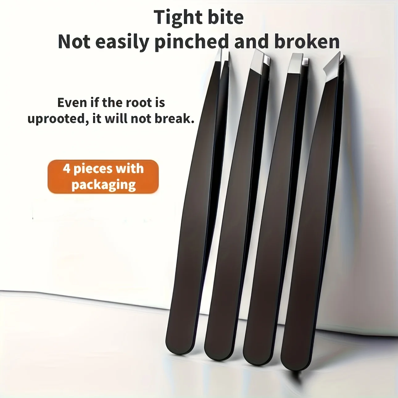 4 قطعة مجموعة عالية الجودة الفولاذ المقاوم للصدأ الحاجب الملقط مناسبة للحواجب الرموش إزالة اللحية هدية الكريسماس #2