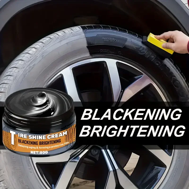 

Воск для обновления шин 80 г — блестящий черный, стойкий блеск для шин и антивозрастной эффект, подходит для пластиковых деталей и двигателей.