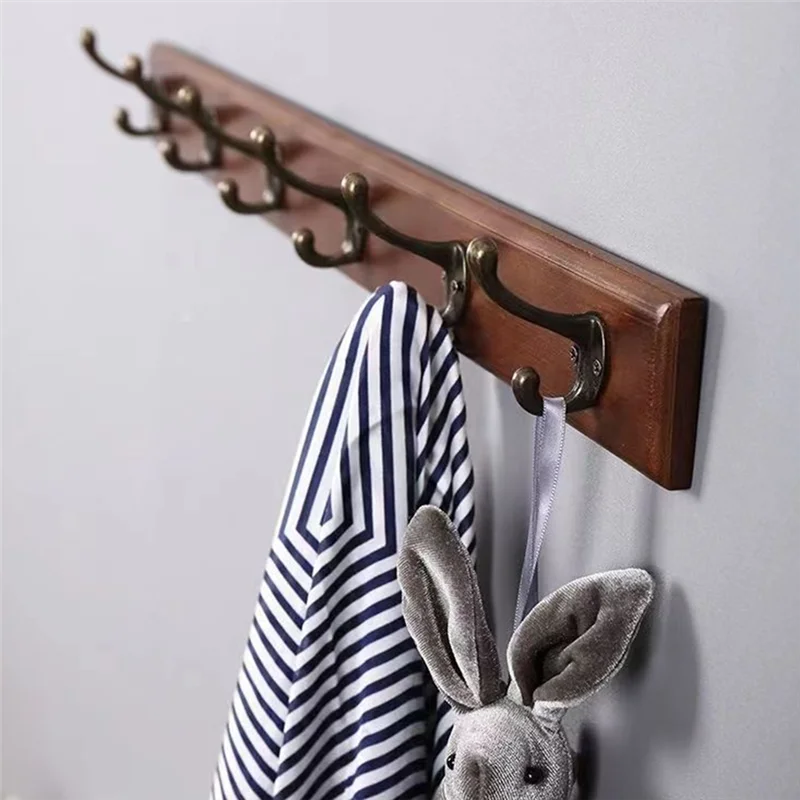 خطاف تعليق حائط من الخشب الصلب GYTB لأبواب غرف النوم، رف معطف صديق للبيئة لغرفة النوم والباب