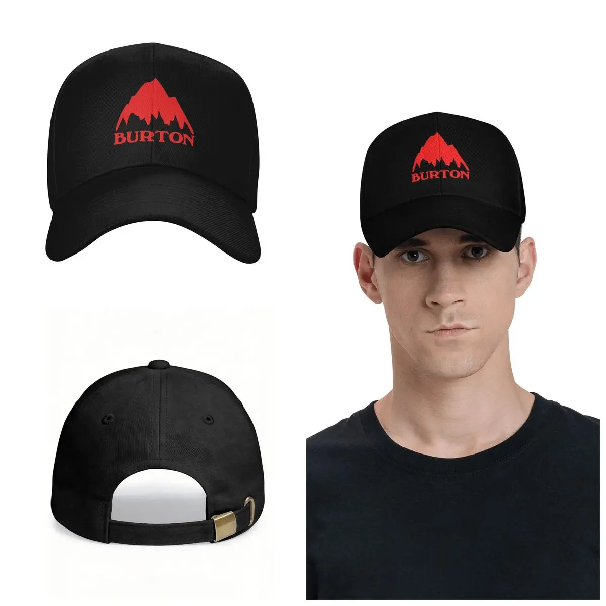 Burton Snowboard Sportive Cap Fashion Casual Baseball Caps Adjustable Hat Unisex Baseball Hats Customizable Polychromatic