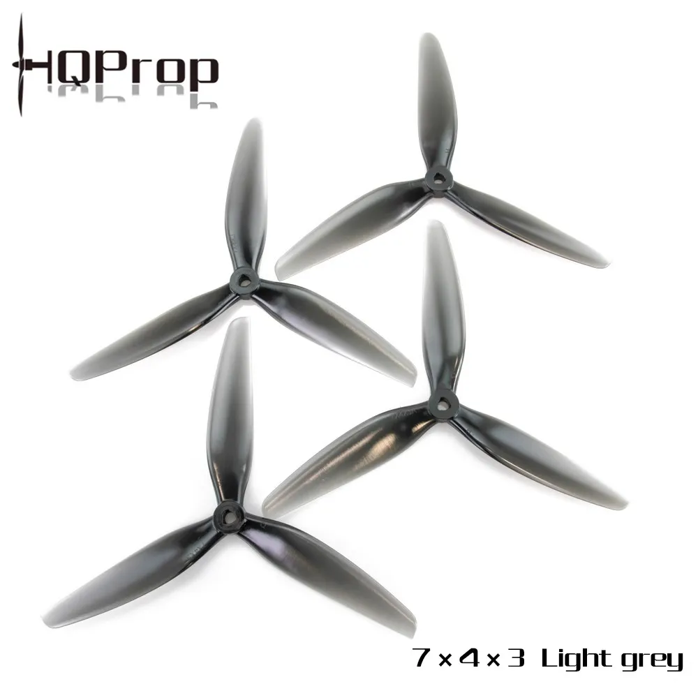 

4Pairs HQProp 7X4X3 Prop 7040 7Inch 3-Blade Light Grey Poly Carbonate Propeller For FPV Racing Drone Long Range LR7 Cinelifter