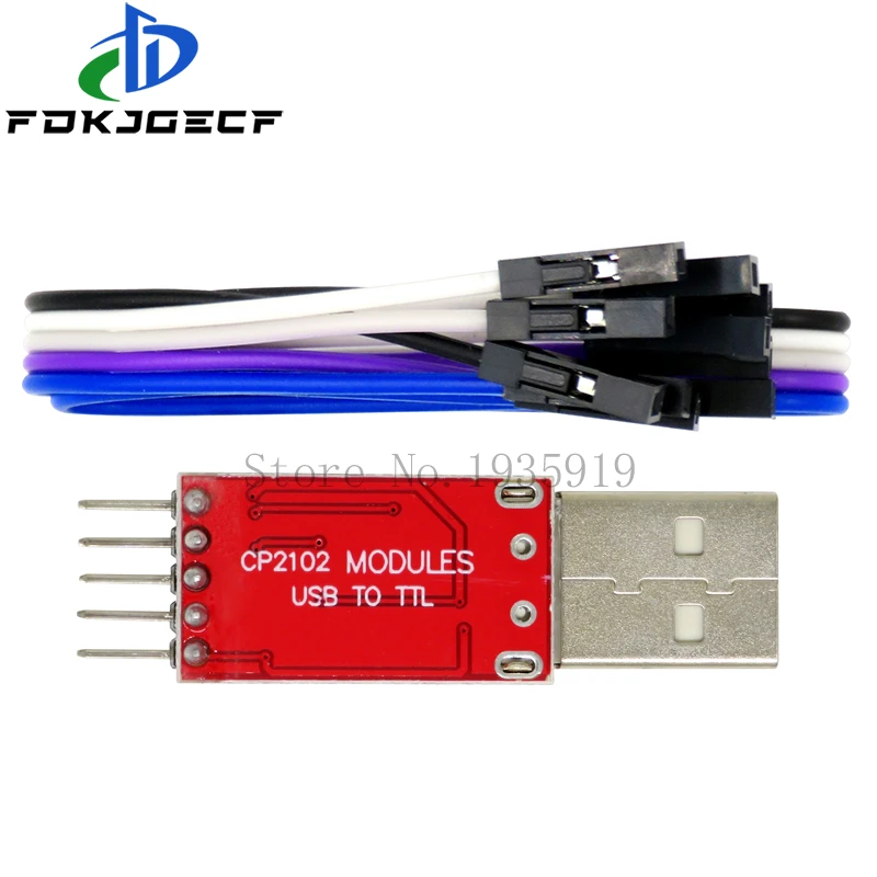 CP2102 USB 2.0 إلى UART TTL 5PIN موصل وحدة محول مسلسل STC استبدال FT232 CH340 PL2303 غلاف من الألومنيوم CP2102 USB 2.0