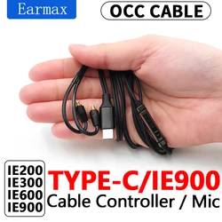 For Sennheiser IE200 IE300 IE600 IE900 Replaceable HIFI Earphones TYPEC to IE900 High-Purity Single Crystal Copper Cable