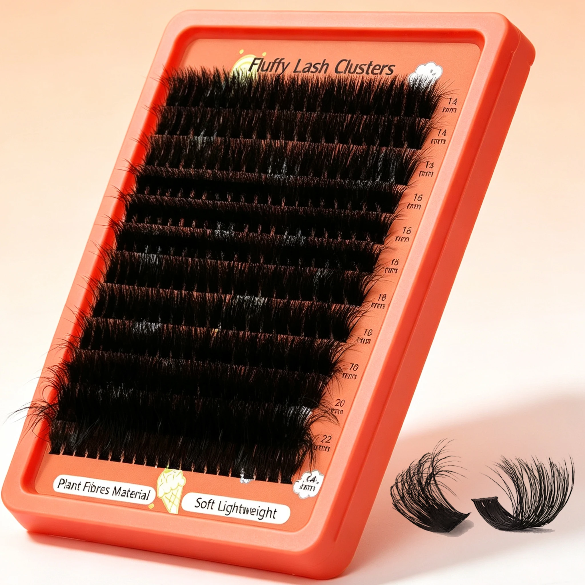 Cluster-Wimpern D-Curl, gemischte Längen, dramatisches Volumen, DIY-Wimpernverlängerungen, weiche, wiederverwendbare Kunstwimpern für Anfänger, Augen-Make-up – Detail 3