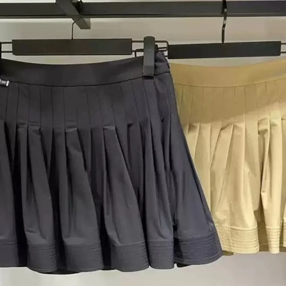 2026 Summer New Japan Korea Original Golf Solid Color Versatile Comfortable Anti-Exposure Quick Dry Breathable Women Skirt