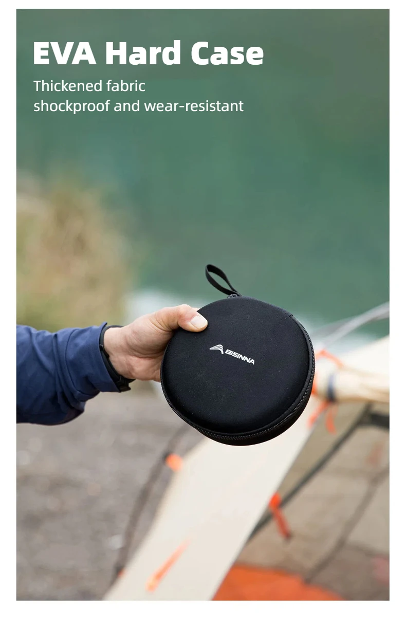 BISINNA Camping-Gaskocher, 4000 W, hohe Leistung, geteilter, zusammenklappbarer, tragbarer Gasbrenner für Outdoor-Wandern, Grillen, Picknick, Kochzubehör – Detail 9