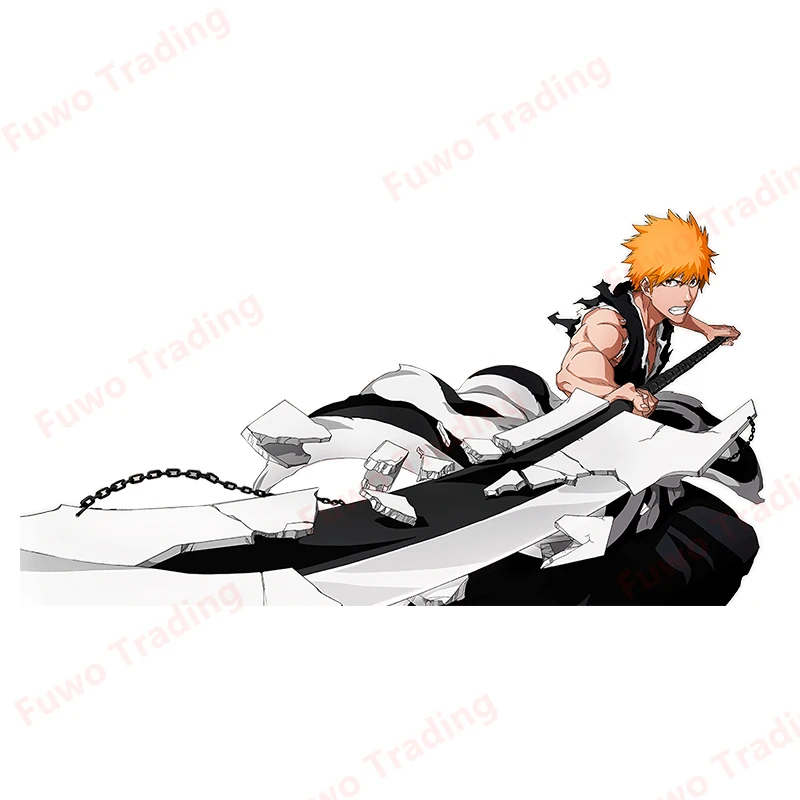 Anime Car Stickers BLEACH Kurosaki Ichigo Vinyl Decal for Window Motorcycle Camper Bumper Truck Laptop Waterproof Decoration PVC