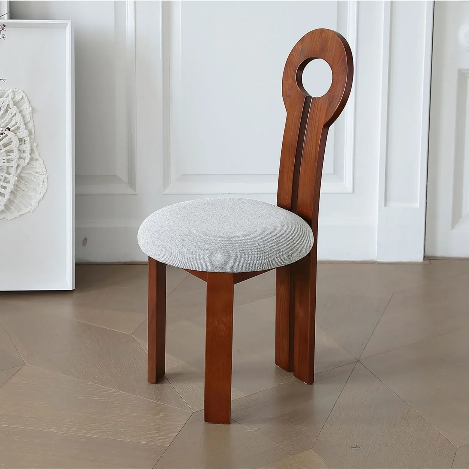 Italian minimalist retro style makeup chair study chair dining table chair