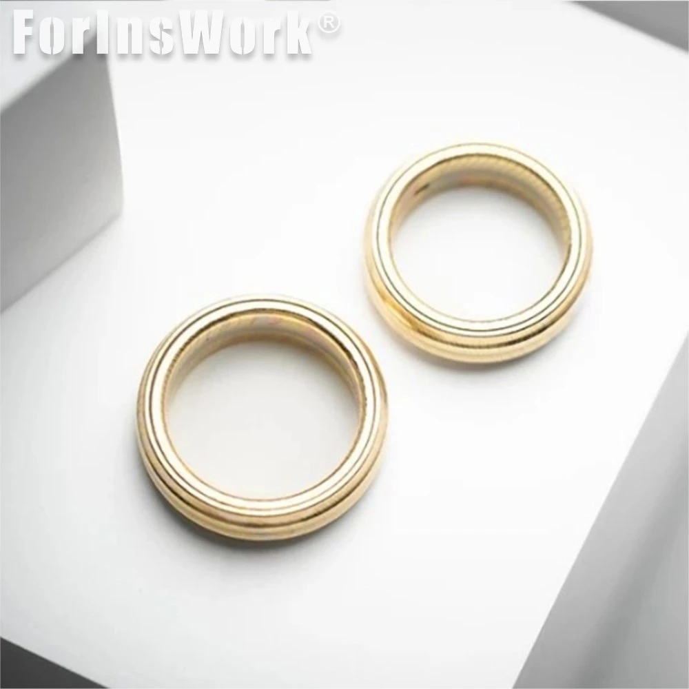 YEDC Mokume الخشب الحبوب الذهب EDC تململ لعبة إصبع سبينر المعادن ألعاب تململ