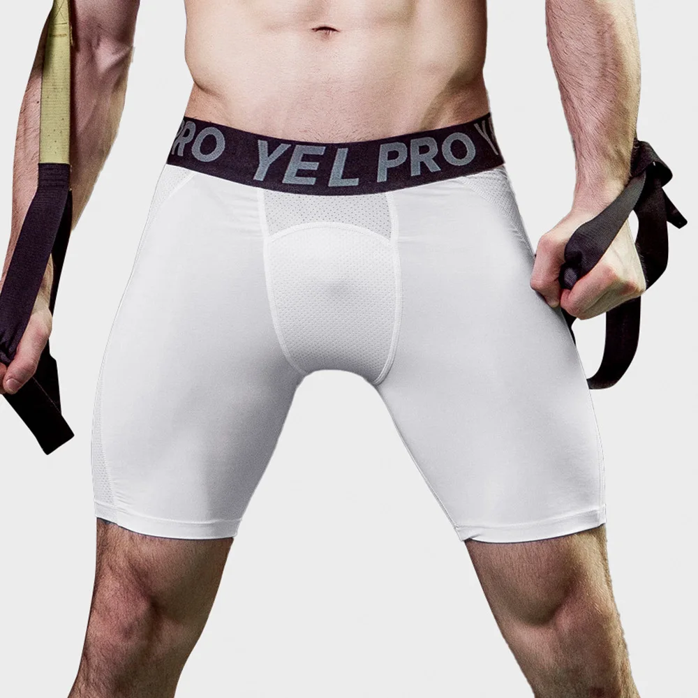 Men\'s Sports Fitness Shorts Gym Training Quick-Drying Compression Leggings Cycling Shorts Basketball Running Short Workout Tight