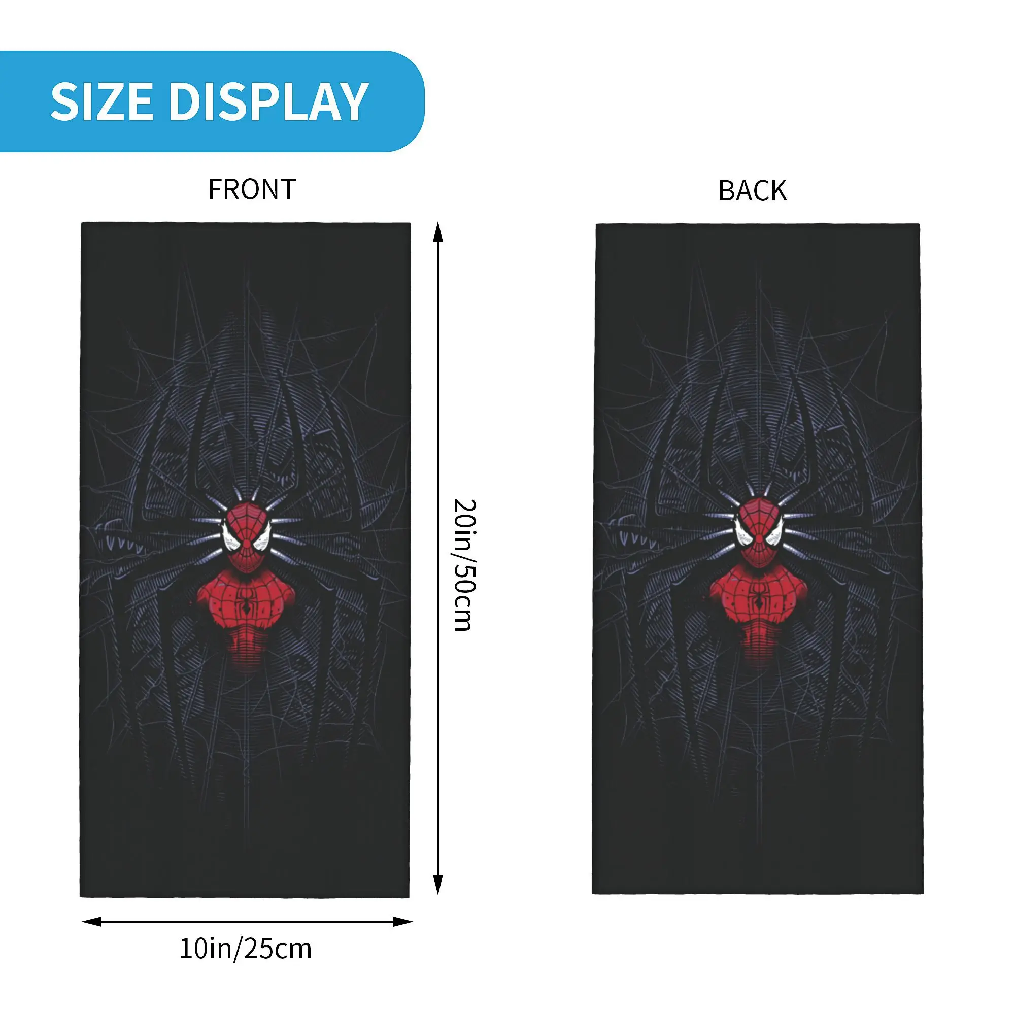 Custom Spider Man Web Neck Gaiter Women Men Windproof Winter  Bandana Scarf for Cycling