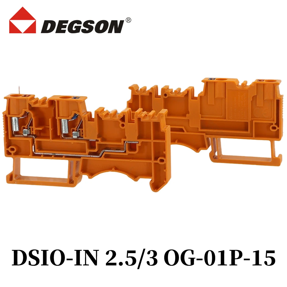 DEGSON DSIO1.5/3-01P-11-00ZH DSIO1.5/3-PE D-DSIO1.5/4-1 الدين كتل طرفية للسكك الحديدية موصل DSIO1.5 فينيكس الاتصال 13.5A 250V