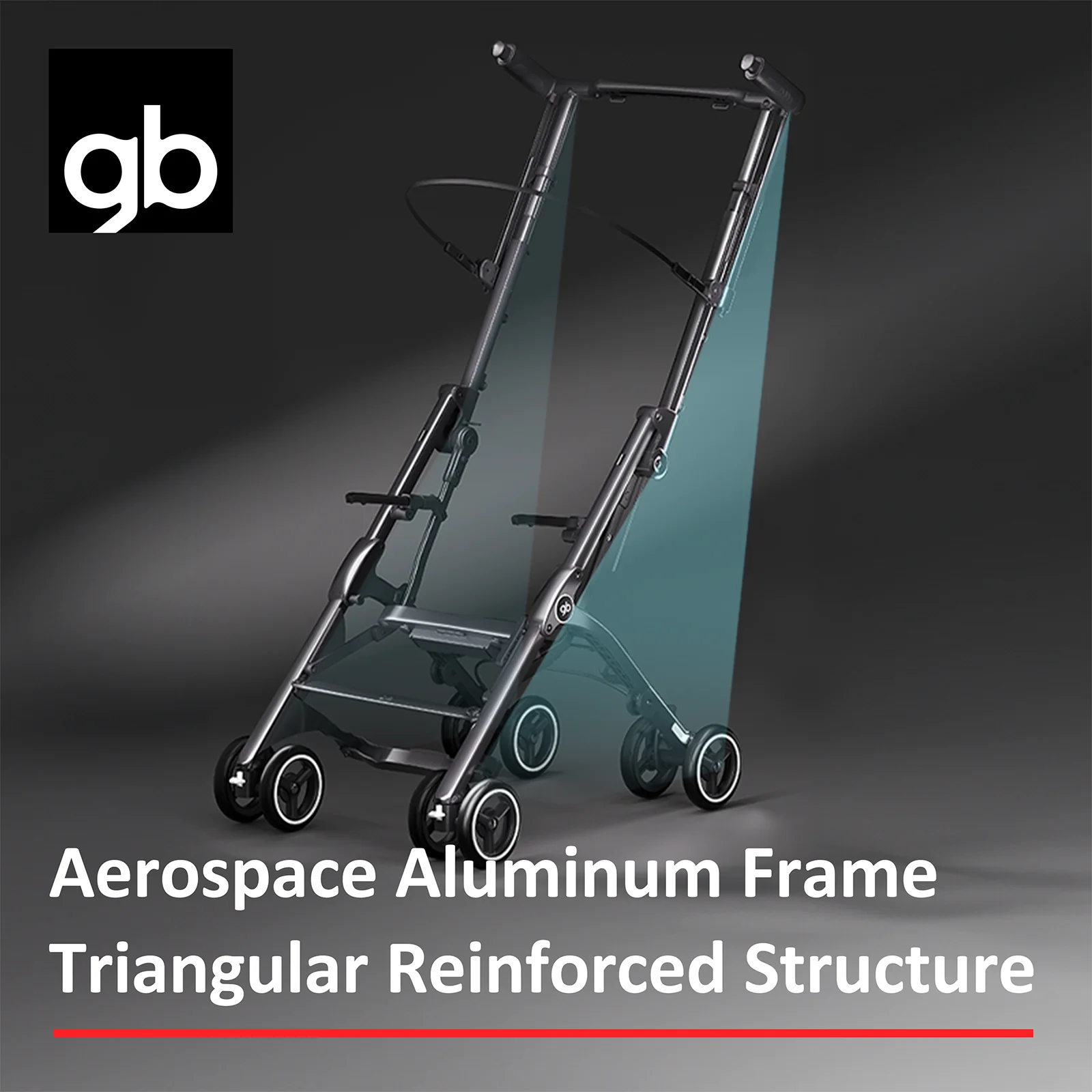 gb Pockit 3H Baby-Steoller (einschließlich kostenloser Armlehne), All-Terrain, leichter Kinderwagen, reisefreundlich