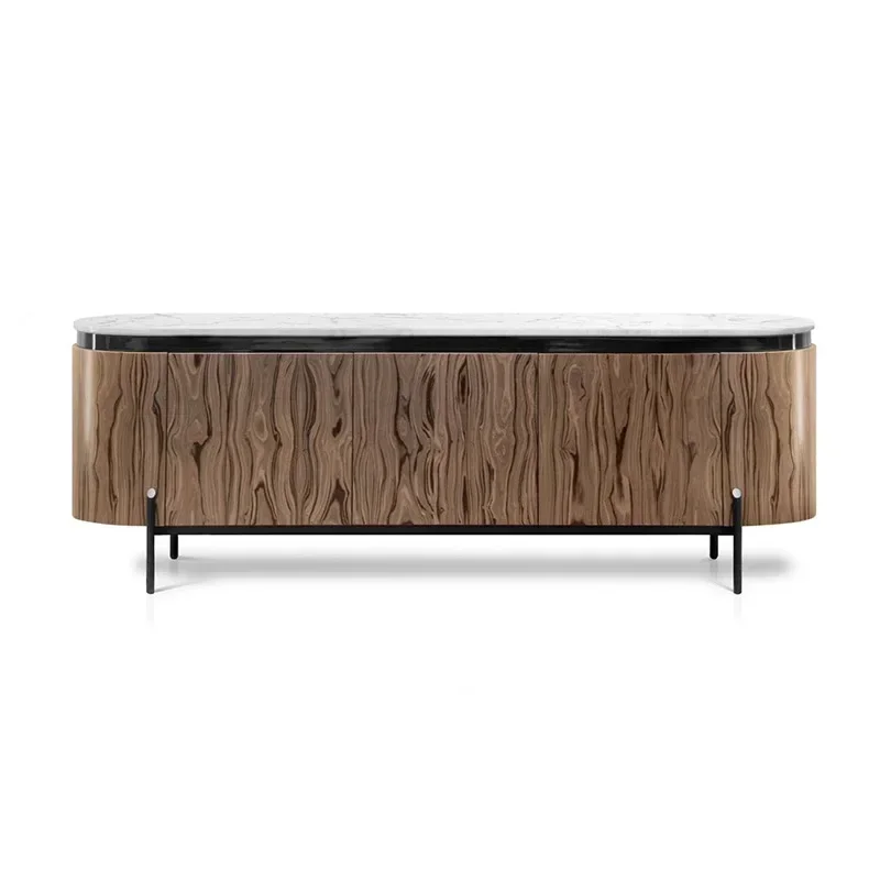 Marble surface decorative storage cabinet