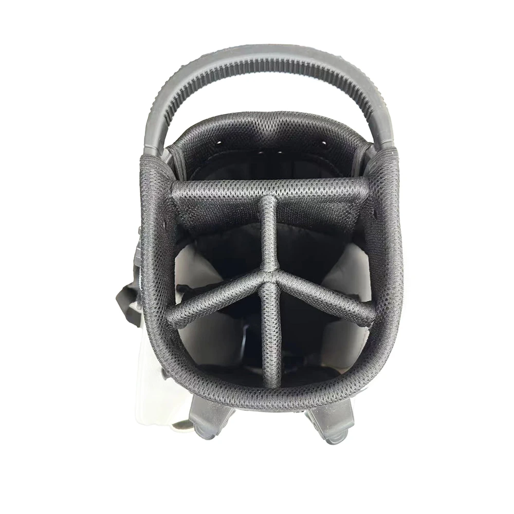 Golf Rack Holder Bag PU Leather Golf Stand Bag Lightweight Waterproof 5-Way Divider Multifunction Bags for Men Clubs Rain Cover