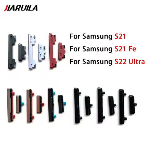50Pcs，Power Volume Side Button For Samsung S21 / S21 Fe / S22 Ultra Power Button ON OFF Volume Up Down Side Button Key