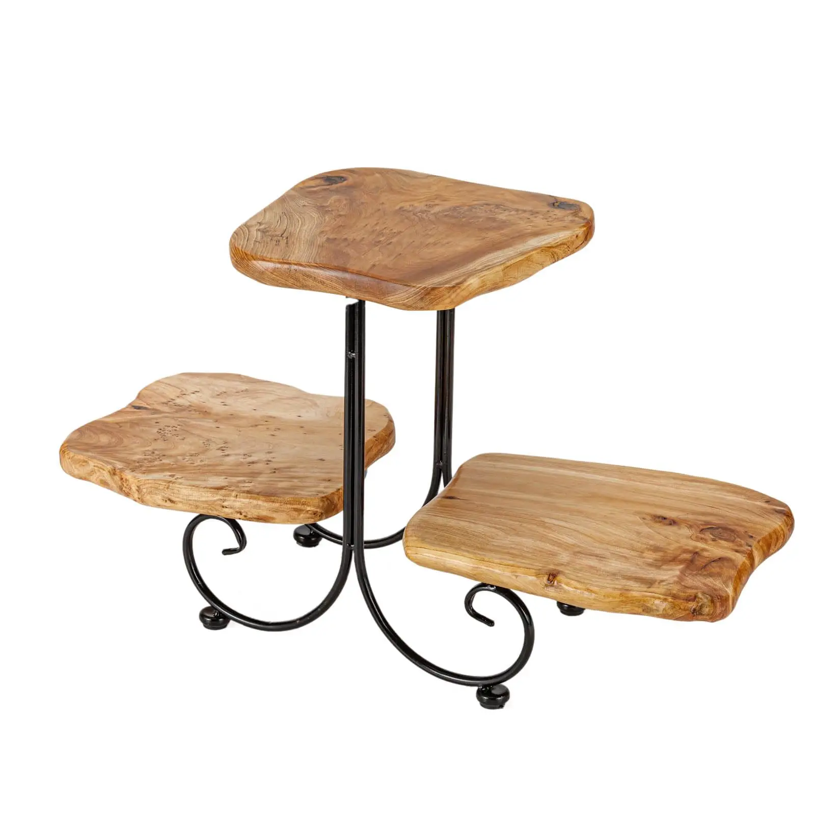 

3-Tier Wooden Cake Display Stand Tiered Decor Tray Rustic Farmhouse Cupcake Treat Holder for Birthday Graduation Baby Shower Tea Party or Home Decor