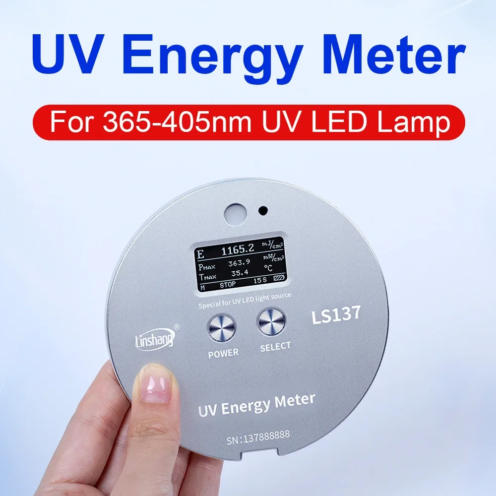 LS137 340nm ถึง 420nm UV การวัดความเข้ม UVALED Integrator Power Puck Radiometer แบบพกพา UV Energy Meter Radiometer