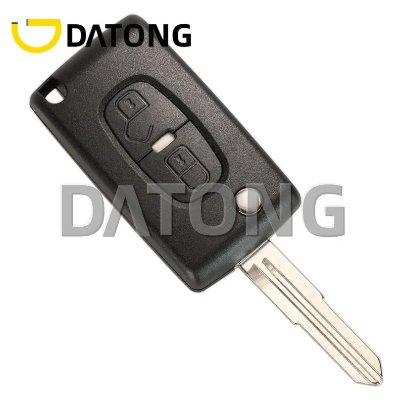 CHANKey FOR Peugeot 4007 ET 4008 Citroen C-Crosser C4 Aircross 2 Button Flip Remote Key Case Shell Fob MIT-11R Blade CE1731