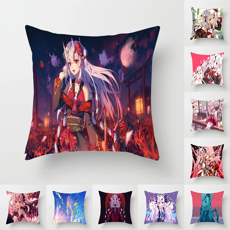 

Kawaii Nakiri Ayame Pillow Cover body pillow case cute luxury home decoration room 40x40/45x45 anime girl pillow cover for sofa