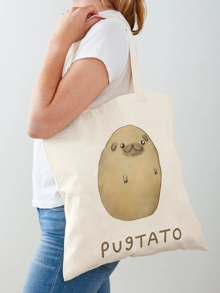 

Pugtato Tote Bag custom tote bag Shopper handbag Big bag women custom fabric