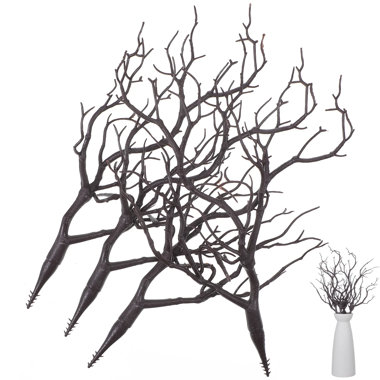 

4pcs Artificial Antler Dried Branches Simulation Plant Stems For Vase Decor Home Table Decorations Diy Craft Plastic Dry Branch
