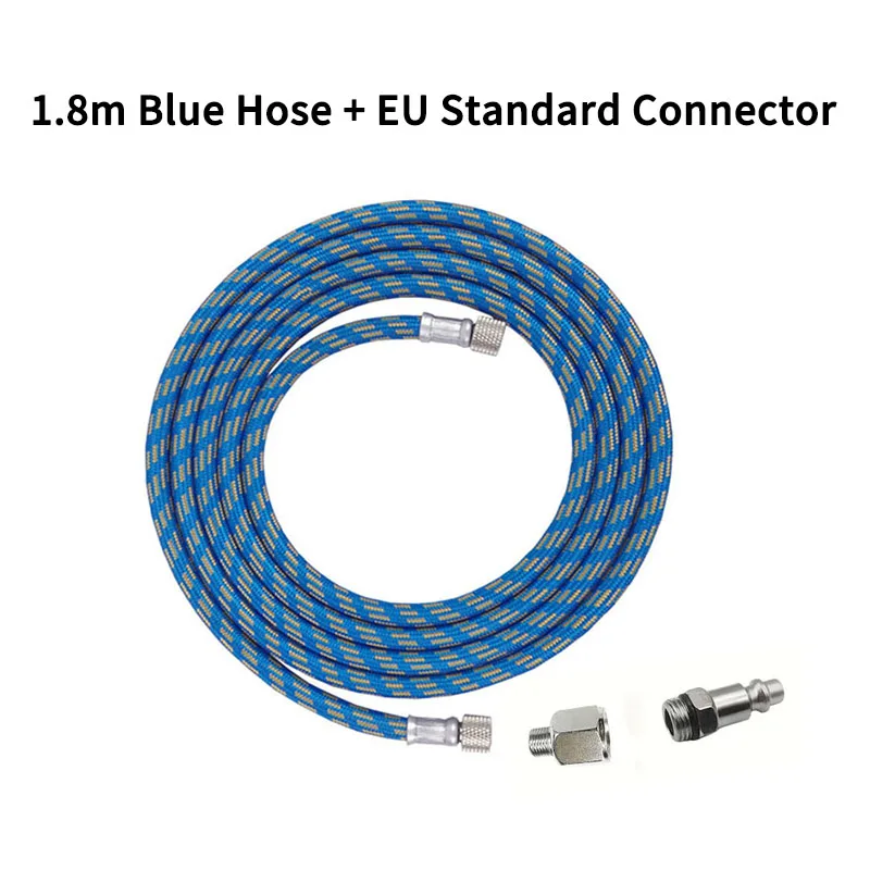 1.8/3 Meter Nylon Braided Airbrush Air Hose Standard 1/8'' - 1/4'' EU US Adapter for Air Brush Air Pump Compresso Accessories