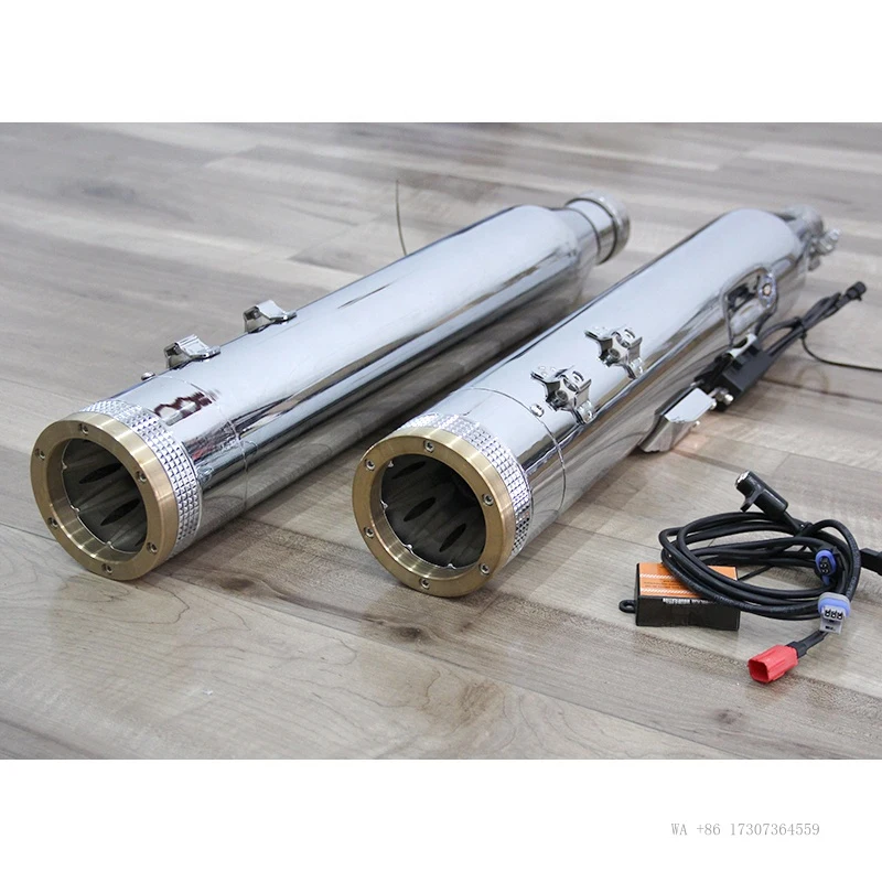 2017-Later for HD Electra Glide Road Glide Street Glide-Compatible Electronically Adjustable Motorcycle Exhaust System