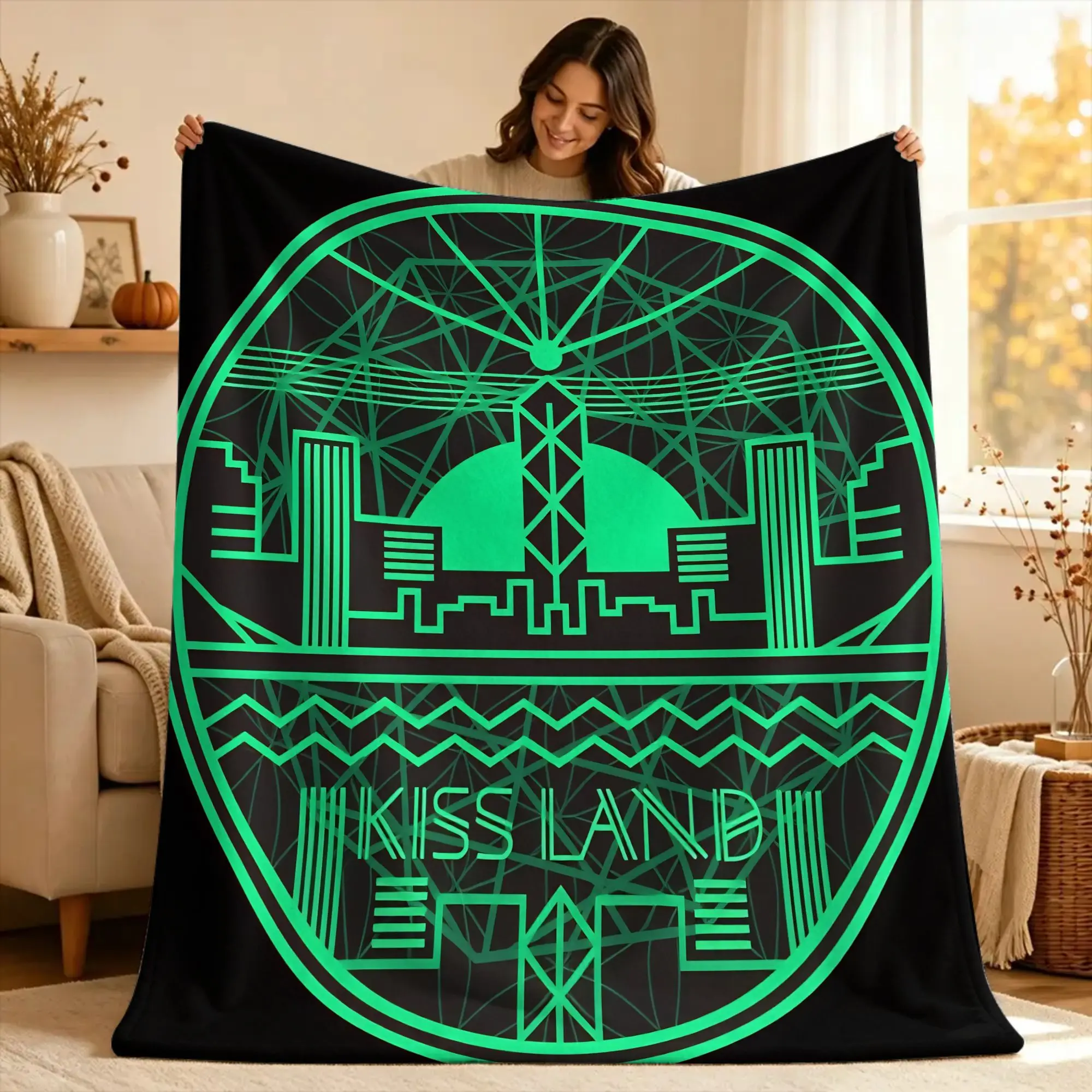 The W-weeknd Kiss Land  Plush Blanket Child Flannel Throw Blanket For Couch Chair Sofa Bed Warm Custom DIY Quality Bedspread