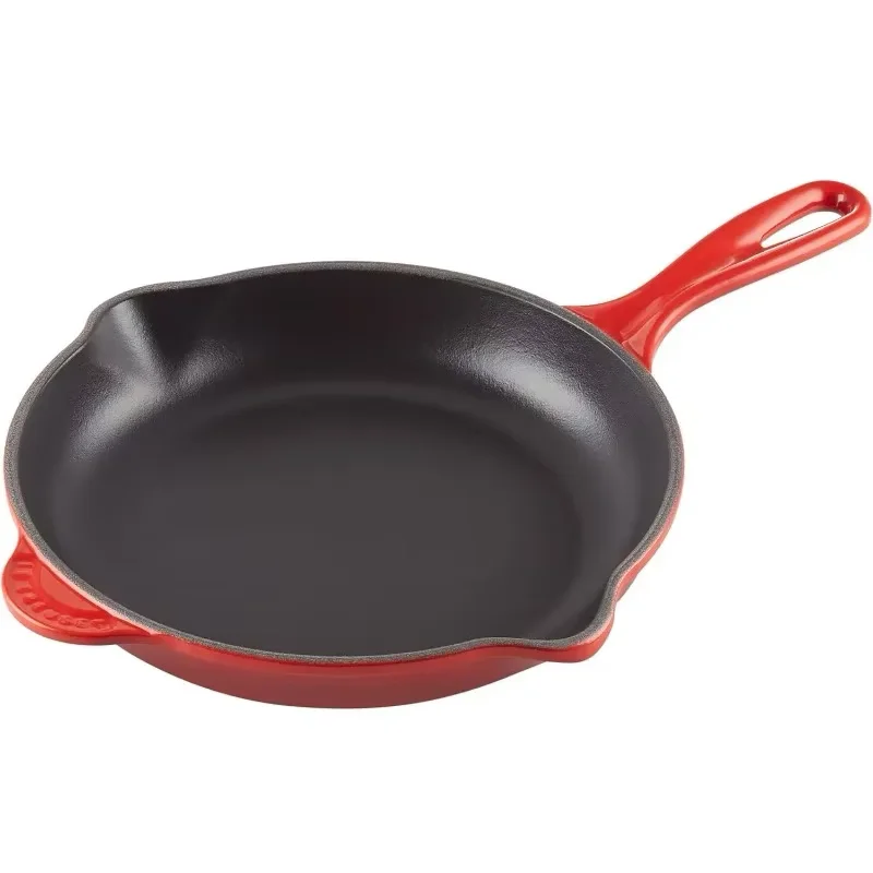 Premium Cast Iron Frying Pan, Non-Stick Skillet for Omelettes and Steak, Enamel Cookware for Induction and Gas Stoves