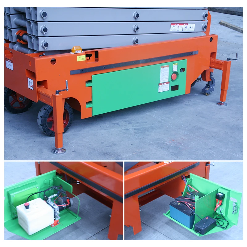 6m vertical elétrico dobrável andaime elevador plataforma de trabalho tesoura mini mesa elevador