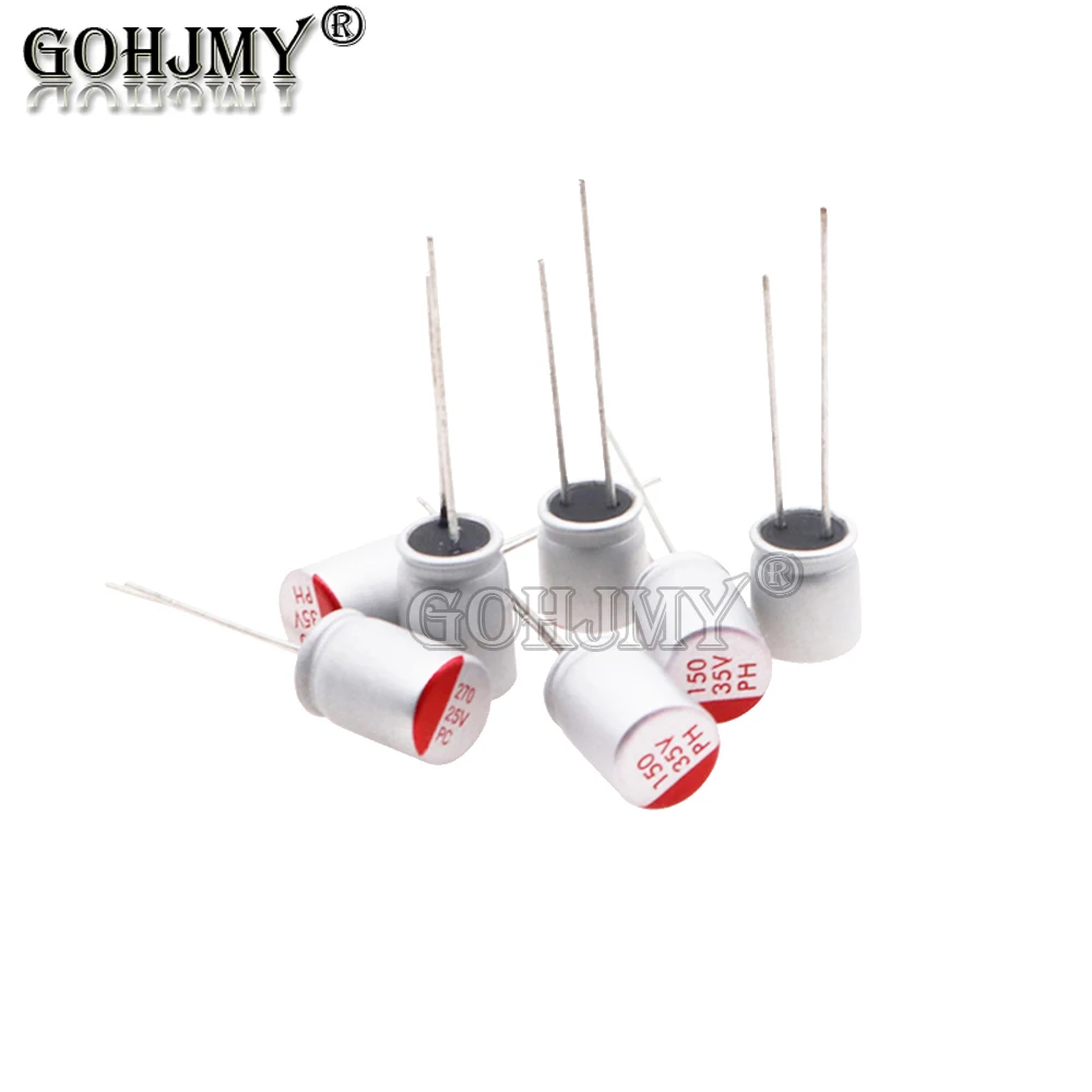 10PCS DIP Solid Electrolytic Capacitor 6.3V 10V 16V 25V 35V 50V 680UF 820UF 1000UF 100UF 150UF 220UF 270UF 330UF 470UF 560UF 