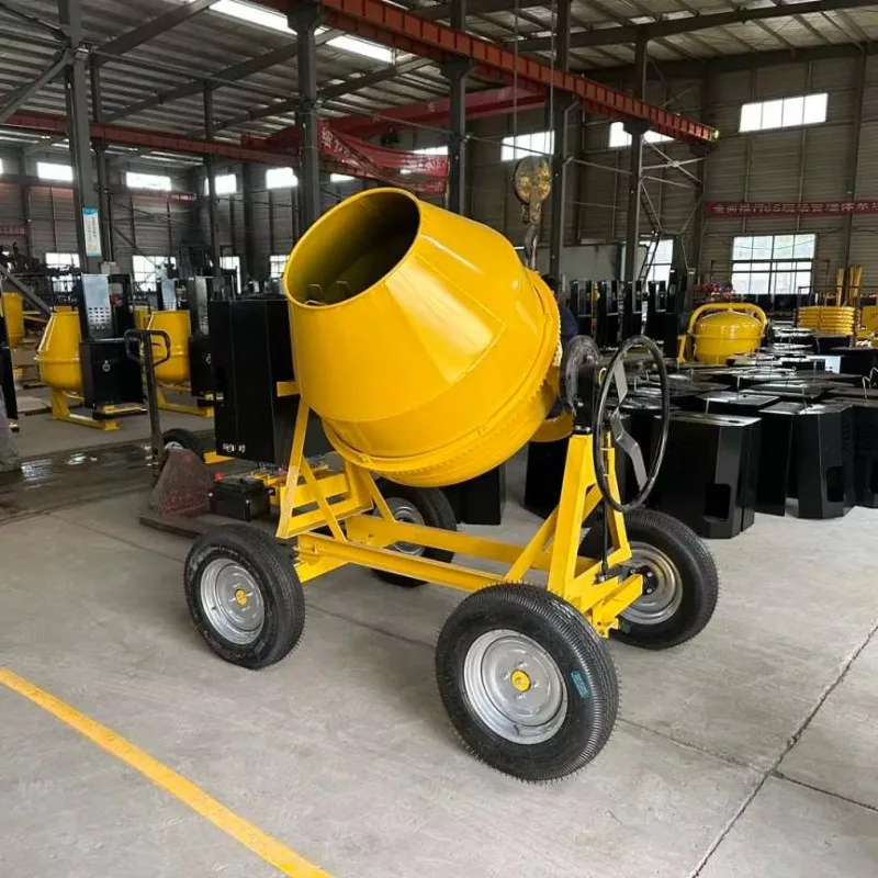 350L 500L 700 L Small Mobile Self Loading Cement Mixer Machine Diesel Engine Concrete Mixer Mini Electric Small Concrete Mixer