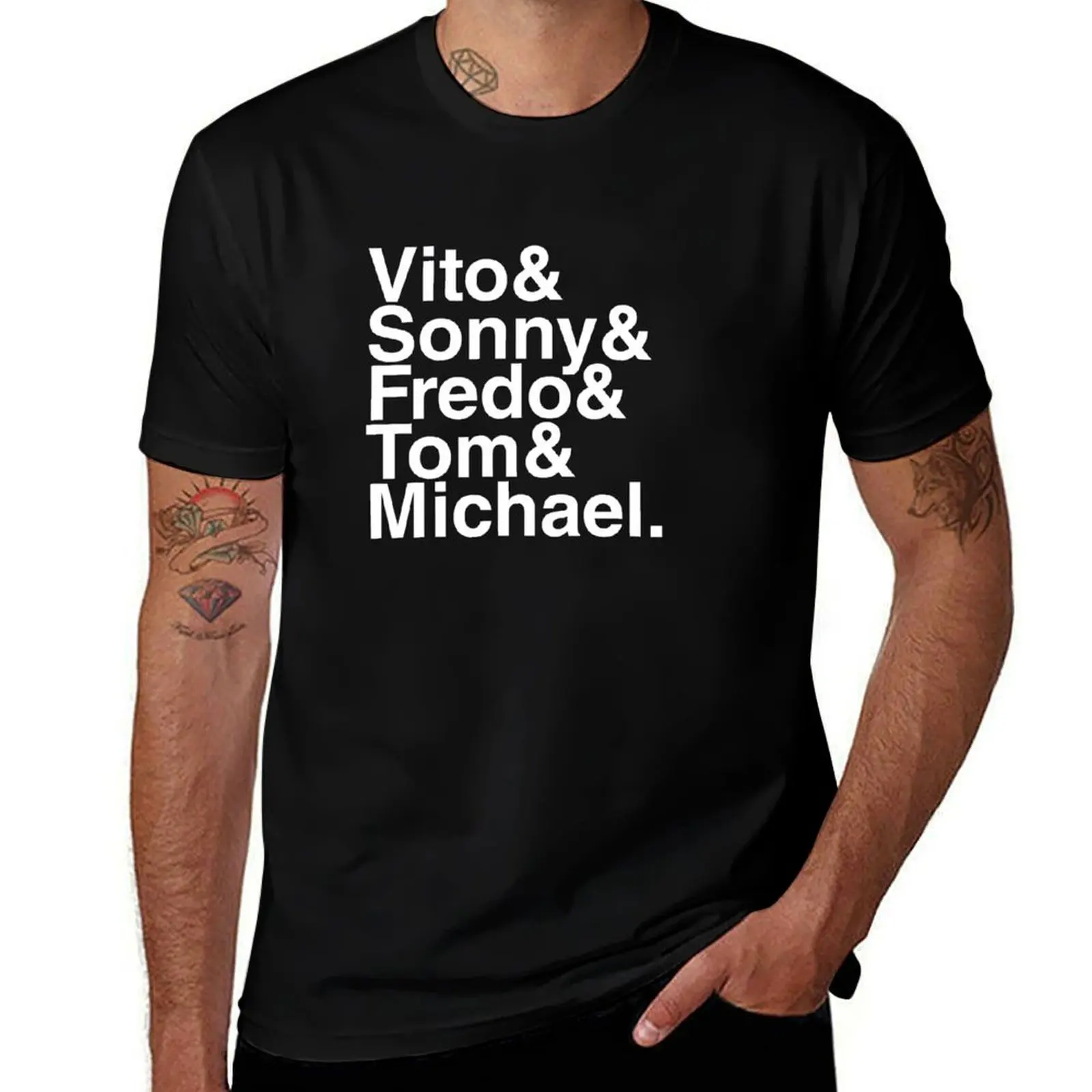 Vito & Sonny & Fredo & Tom Michael (The Godfather) T-Shirt cotton t shirts high quality T-Shirt