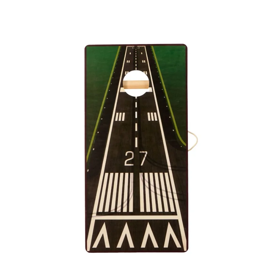 Juego de tablero de cornhole de gran tamaño de 4x2 pies, juego de mesa de madera para juegos al aire libre con 8 bolsas de frijoles, perfecto para césped, patio trasero, parque de playa