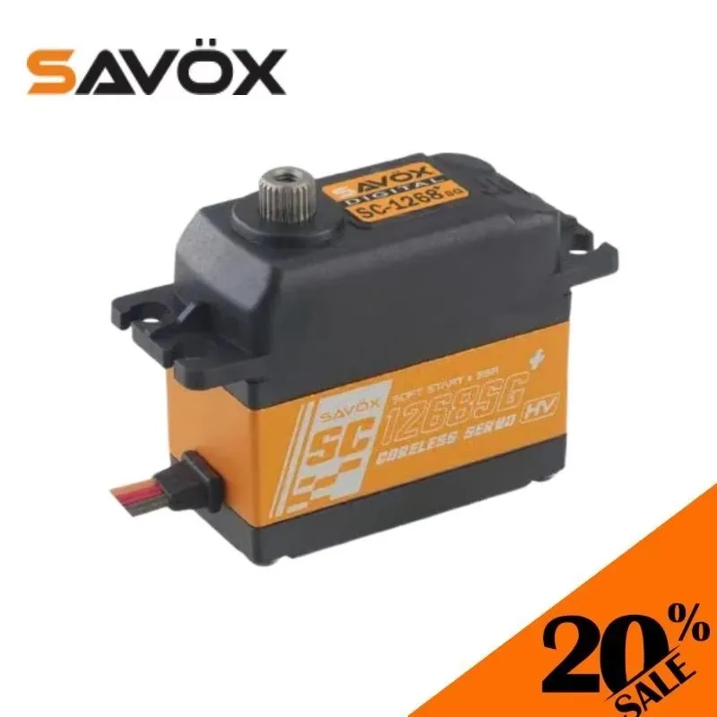 

Цифровой сервопривод Savox SC 1268SG Plus с высоким крутящим моментом, 0,11 с / 347 унций при 7,4 В, безколлекторный мотор, RC сервопривод
