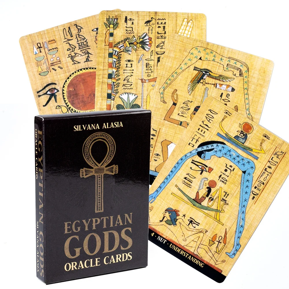 Egyptian Gods Oracle Cards by Silvana Alasia 36 cards deck ancient The Romantic Faery Oracle Tarot Beginner Learning Tarot Cards