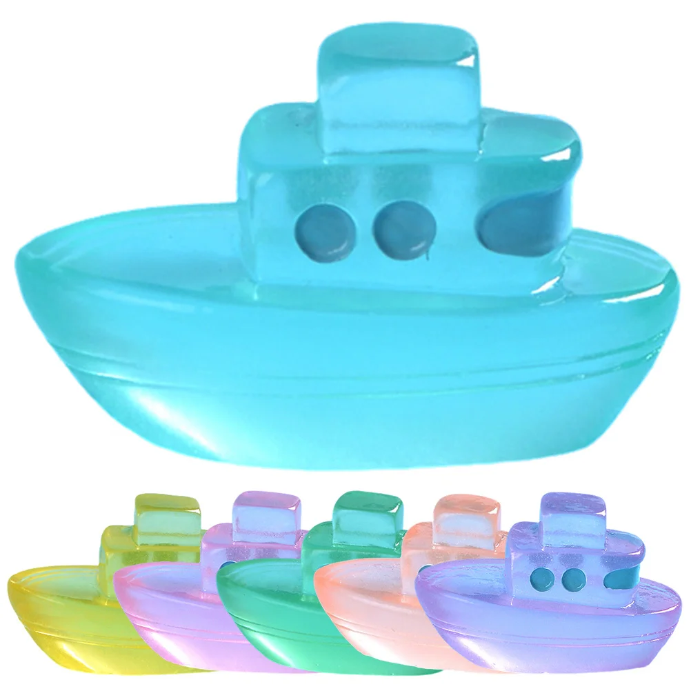 6 pezzi mini barca a remi modelli di vela barca a vela figurine miniature ornamento giocattoli da bagno