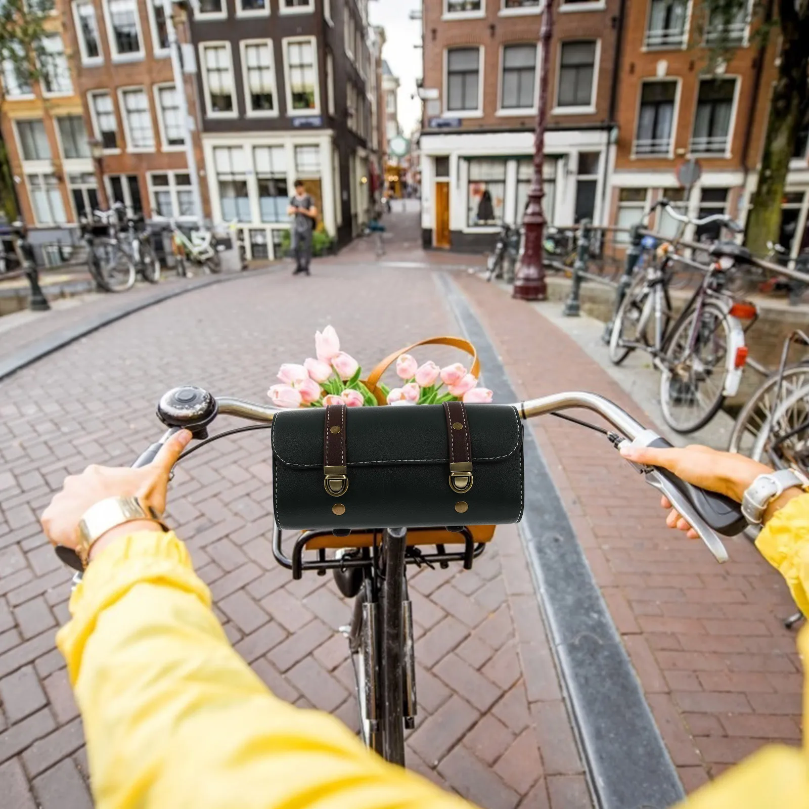 

1Pcs Bicycle Handlebar Bag Large Capacity Waterproof Motorcycle Frame Storage Tool Pouch Motorcycle Side Pouch