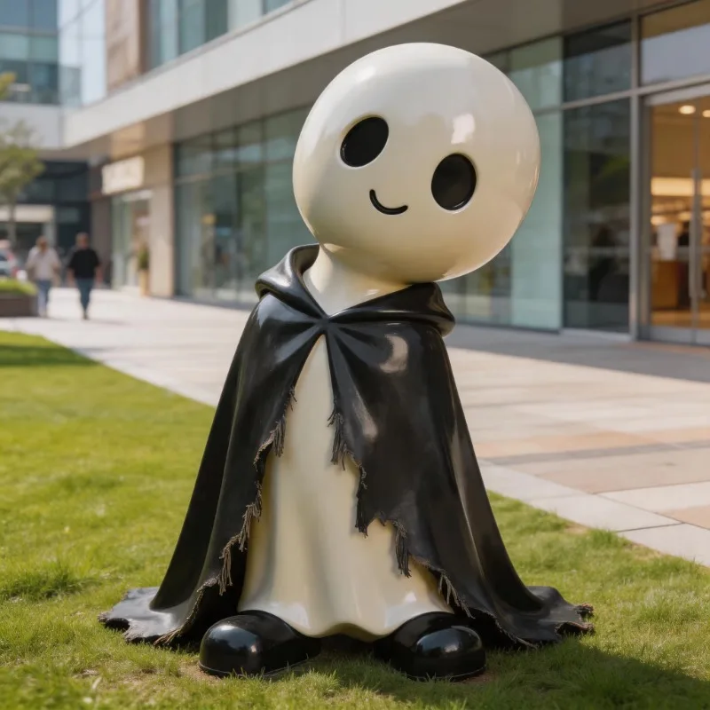Shockproof colorful fiberglass sculpture amusement park with waterproof surface decoration, suitable for Halloween
