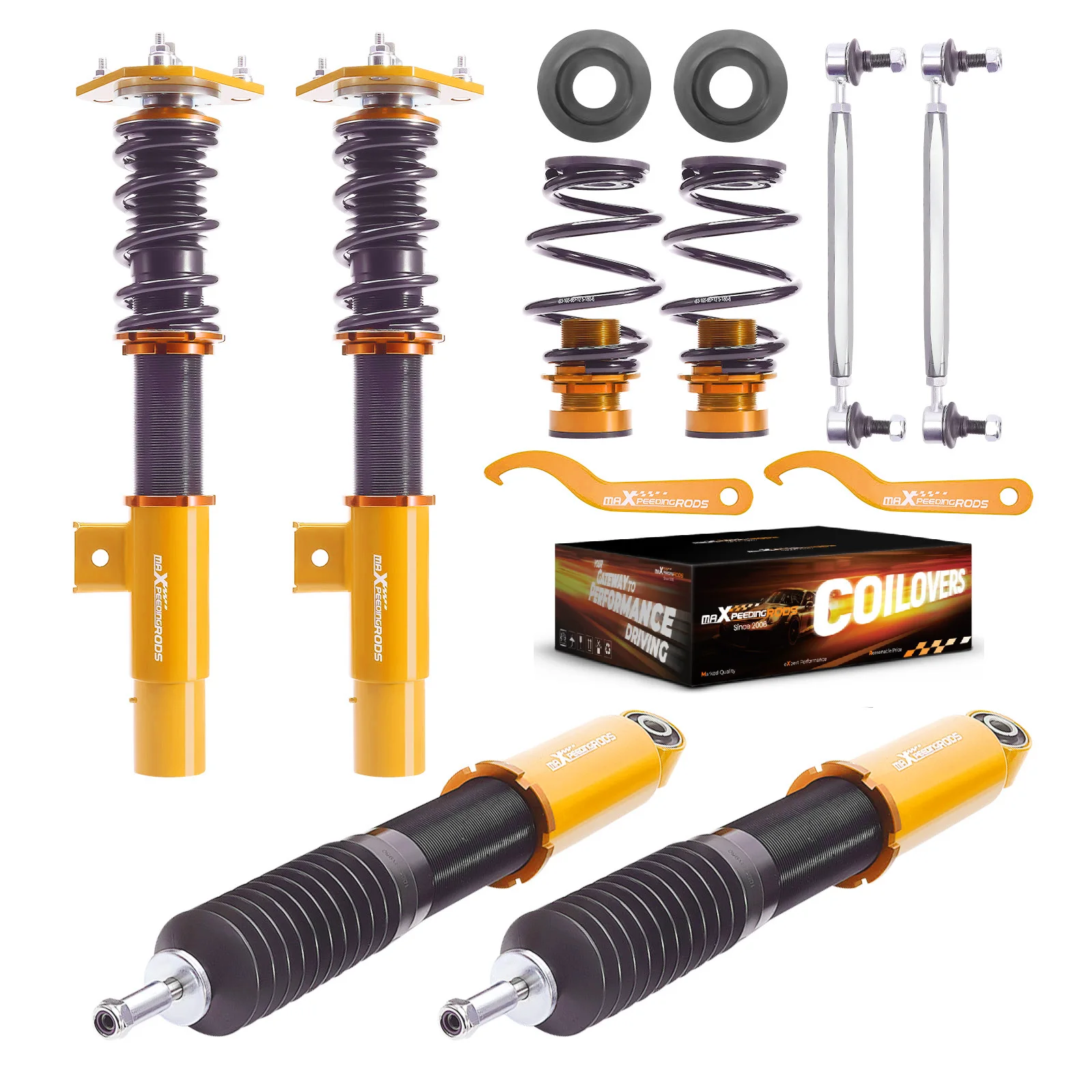 

Комплект койловерной подвески MaXpeedingrods с 24-позиционной регулировкой для Volkswagen Jetta MK5 MK6 06-17