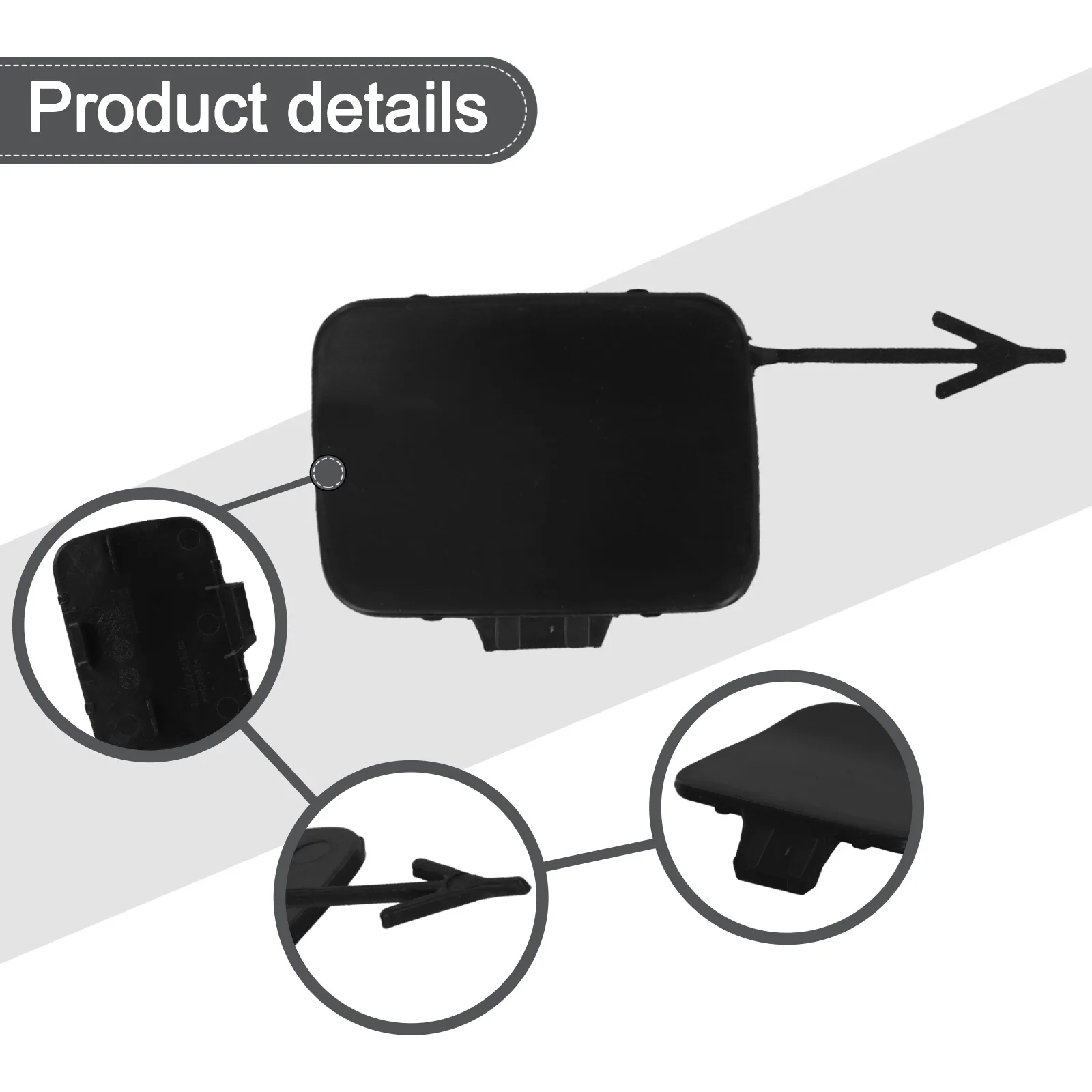 

Right Side Tow Hook Cover Rear Bumper Tow Hook Cover For Bumper Repair Direct Replacement Lasting And High-strength