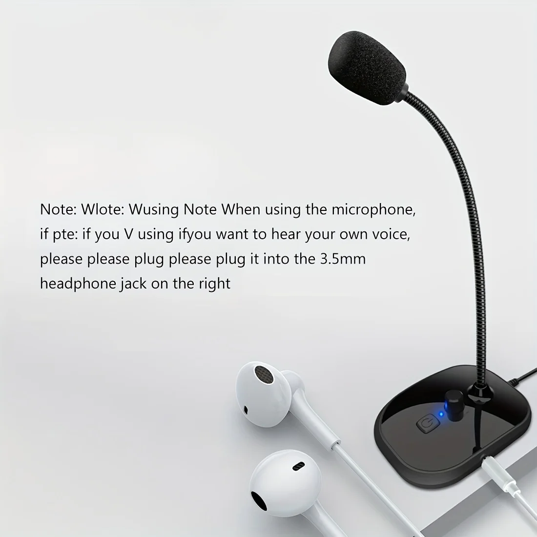 Omnidirectional USB Gooseneck Microphone with Volume Control & Mute Button | Plug & Play for Streaming on Computer, Laptop