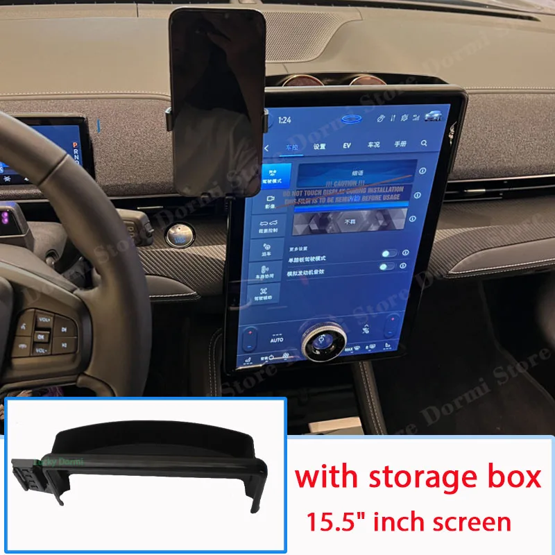 Car Mount for Ford Mustang Mach-E Mach E GT 2021~2025 Panel Fixed Base Phone Holder Wireless Charging Phone Stand Car Accessory