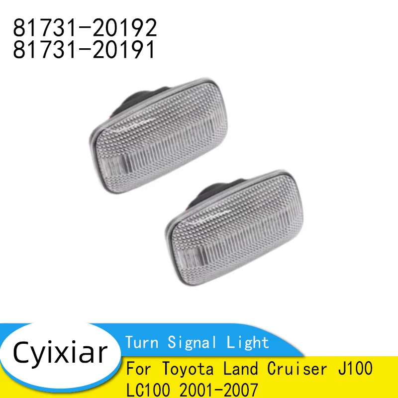 Car Side Fender Marker Lamp Turn Signal Light With Bulb 81731-20192 81731-20191 For Toyota Land Cruiser J100 LC100 2001-2007