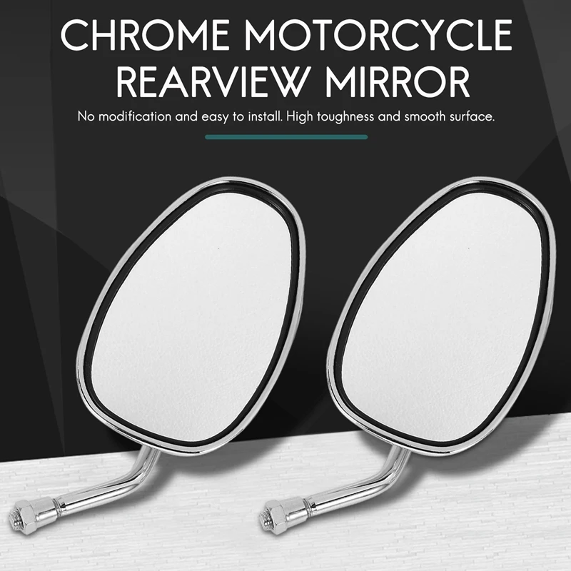 For Shadow Spirit 750 1100 VTX1300 VTX1800 Chrome Motorcycle Mirrors 10MM-A09G