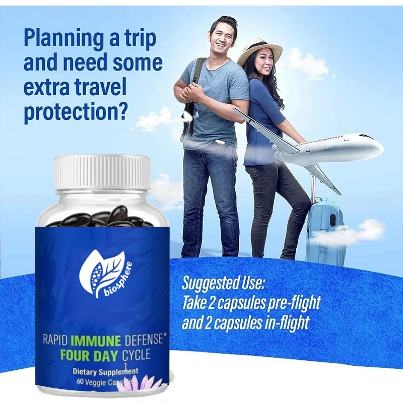 

5-in-1 Immune Support Zinc Echinacea Lotus Root Ginseng Selenium Body Resistance Vegetarian Capsules 60 Count