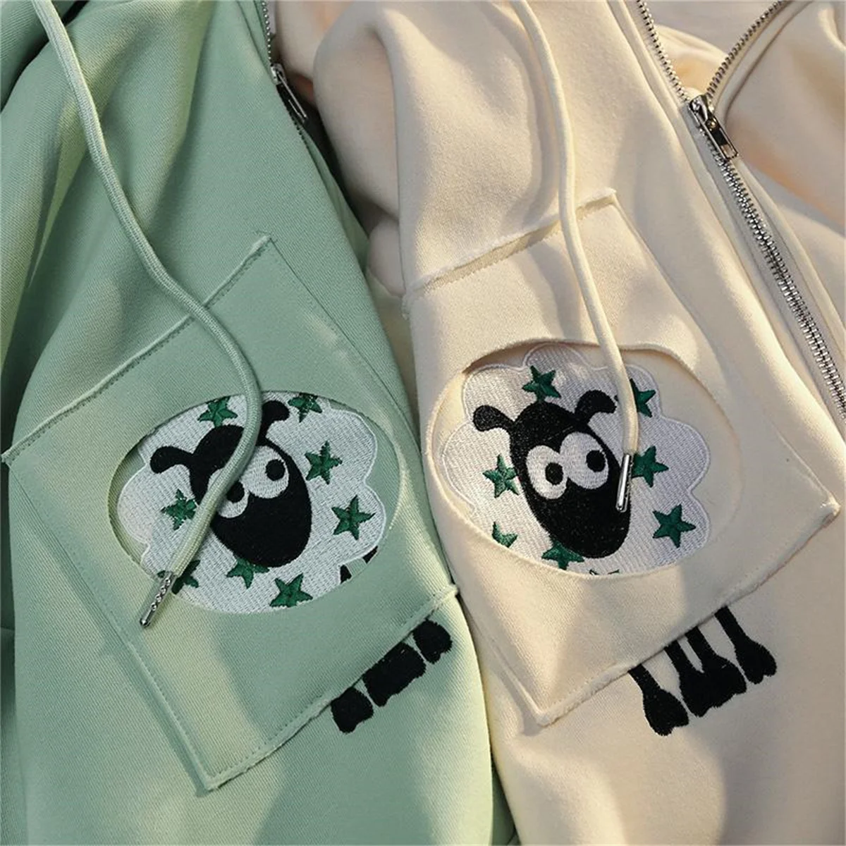 Kolekcja Wiosna-Jesień 2025 Cienka Nowa Urocza Dziewczęca Moda Codzienna Kreskówkowa Jednolita Kolorowa Kurtka z Kapturem Uniwersalna