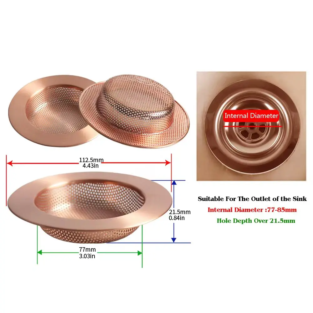 Talea Korb Filter für Küche Waschbecken Kanalisation Tiny Küche Wesentliche Rot Kupfer Farbe QS419C004