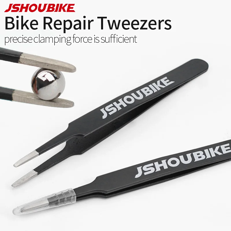 JSHOUBIKE 1pc Bike Repair Tweezers Bicycle Ball Bearings Headset Removal Tweezers For Seal Removal Bikes Maintenance Repair Tool